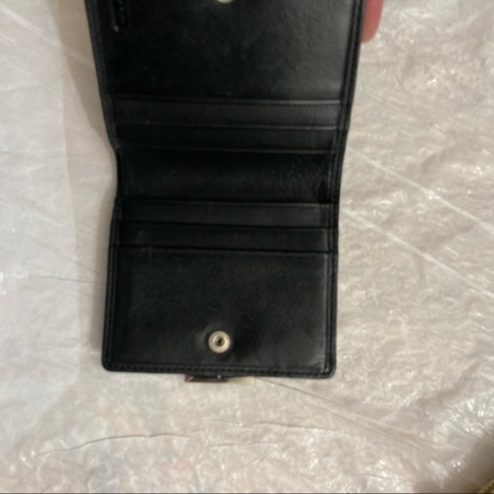 Coach vintage y2k small black leather wallet - Picture 10 of 10